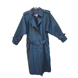 Trench Burberry Blu Navy in Cotone Blu navy