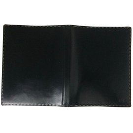Hermès-Porte agenda Hermès en cuir box noir !-Noir