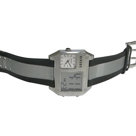 Versace-Versus versace men's new quartz watch black dial-Silvery,Golden