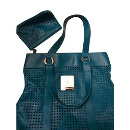 Trussardi-Handbag-Blue