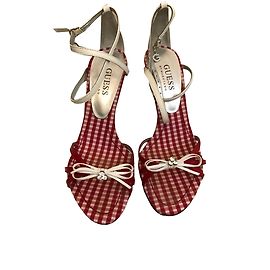 Guess Marciano Ledersandalen Weiß Rot 36IT Weiß Rot