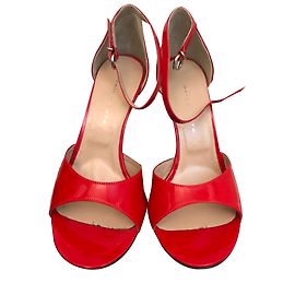 Sandalias Gaia d'Este de charol rojo Roja