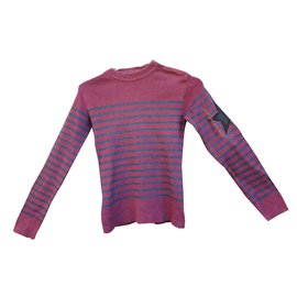 Jean Paul Gaultier Pullover Rot Blau
