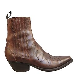 Botas de cano curto Sartore em couro marrom Marrom
