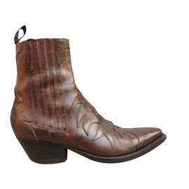 Sartore Leather Ankle Boots Brown Brown