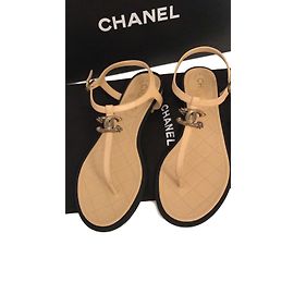 Chanel Sandalen Beige
