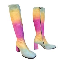 Free Lance Multicolored Deerskin Boots Size 37 Multiple colors