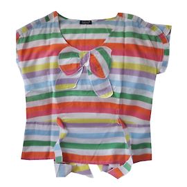 Camicetta Sonia Rykiel in seta multicolore a maniche corte M Multicolore