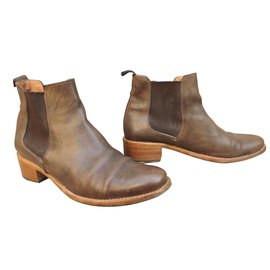 Bottines Heschung en cuir marron Marron