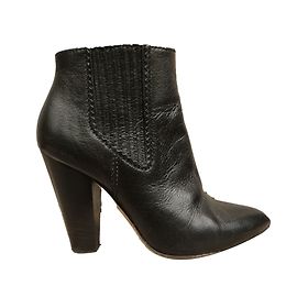 Bottines en cuir noir Dolce & Gabbana 38IT Noir