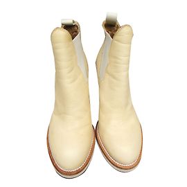Botines Acne Star de piel beige Beige