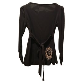 Elisabetta Franchi-Tops-Negro