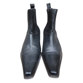 Autre Marque Fidji Ankle Boots Black Leather Black