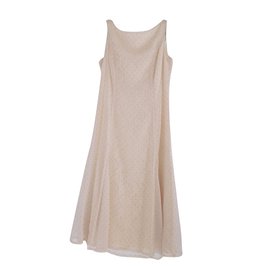 Balenciaga-Balenciaga  Lace Contrast  Underlay Dress-Beige