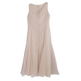 Balenciaga-Balenciaga  Lace Contrast  Underlay Dress-Beige