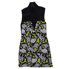 Kenzo-Vestidos-Preto,Branco,Amarelo