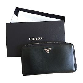 Cartera Prada de piel negra Negro
