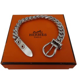 Hermès-Bracelete HERMES SELLIER-Prata