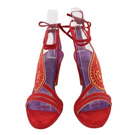 Hermès-Sandalen-Rot