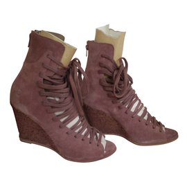 Autre Marque-Bronx Ankle Boots-Pink