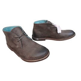 Autre Marque-Kickers Ankle Boots-Brown