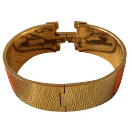 Hermès-braccialetto clic-clac H Hermès-Arancione