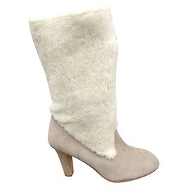 Stivali See by Chloé in pelle bianca 40 Bianco
