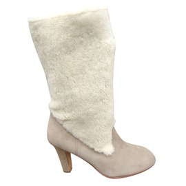 See by Chloé-Boots-White