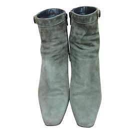 Bottines Bally en velours vert Vert