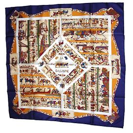 Hermès "La Gloire de Guillaume" Multicor Azul marinho