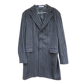Carven-Men Coats Outerwear-Dark grey