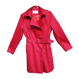 Max Mara Trenchcoat Rot Baumwolle Rot