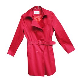 Trench Max Mara Rosso in Cotone Rosso