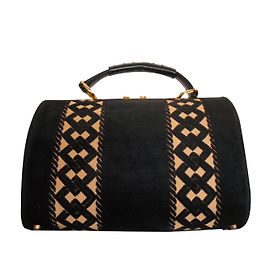 Autre Marque Sac à main Roberta Di Cameroni en velours et cuir Multicolore