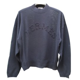 Hermès Strickwaren Marineblau