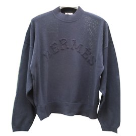 Hermès-Knitwear-Navy blue