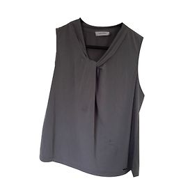 Top Calvin Klein de lycra gris Gris