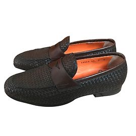 Santoni Mocassin Marron foncé