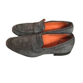 Santoni-Loafers Slip ons-Grey