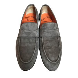 Santoni-Loafers Slip ons-Grey