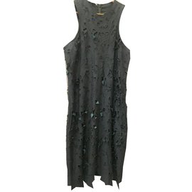 Carven Midikleid Anthrazitgrau