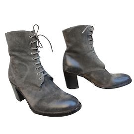 Prada Ankle Boots Taupe Deerskin Taupe