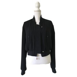 Mcq Reversible Bomber Jacket Black