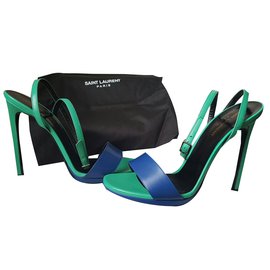 Saint Laurent-Sandals-Blue,Green