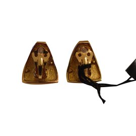Céline-Vintage Céline clip-on earrings-Golden
