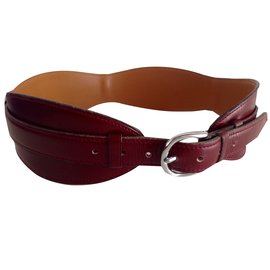 Hermès-Belts-Dark red