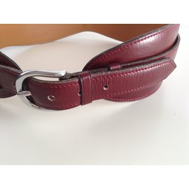 Hermès-Belts-Dark red