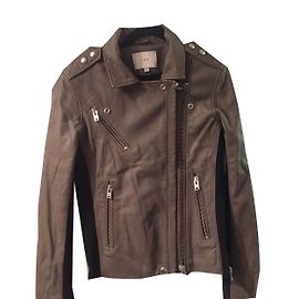Iro Perfecto Biker Jacket Lambskin Taupe Taupe