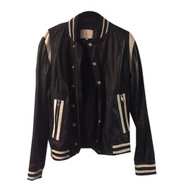 Iro Black Lambskin Biker Jacket Black