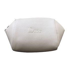 Pochette Dior Bianca in Pelle e Poliestere Bianco